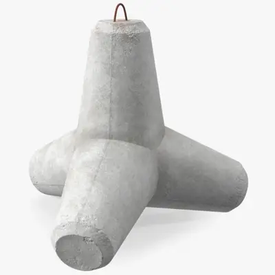 Tetrapoden Uferschutz Terrorsperre Schutzbaute