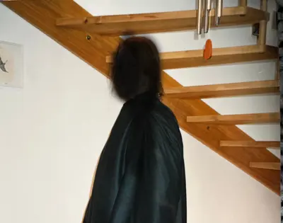 Freitragende Treppe aus massivem Eschenholz