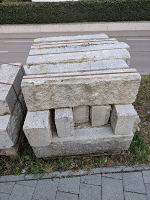 Granit Mauerstein gesägt 15x25x120